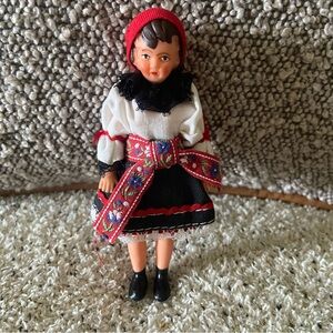 Vintage Czech Doll House Doll Miniature 4.5" Vintage, European, Rare